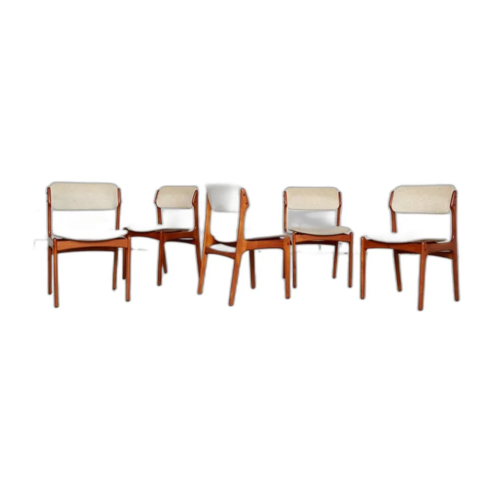 No. 49 Esszimmerstühle von Erik Buch für OD Møbler, 1970er, 4er Set