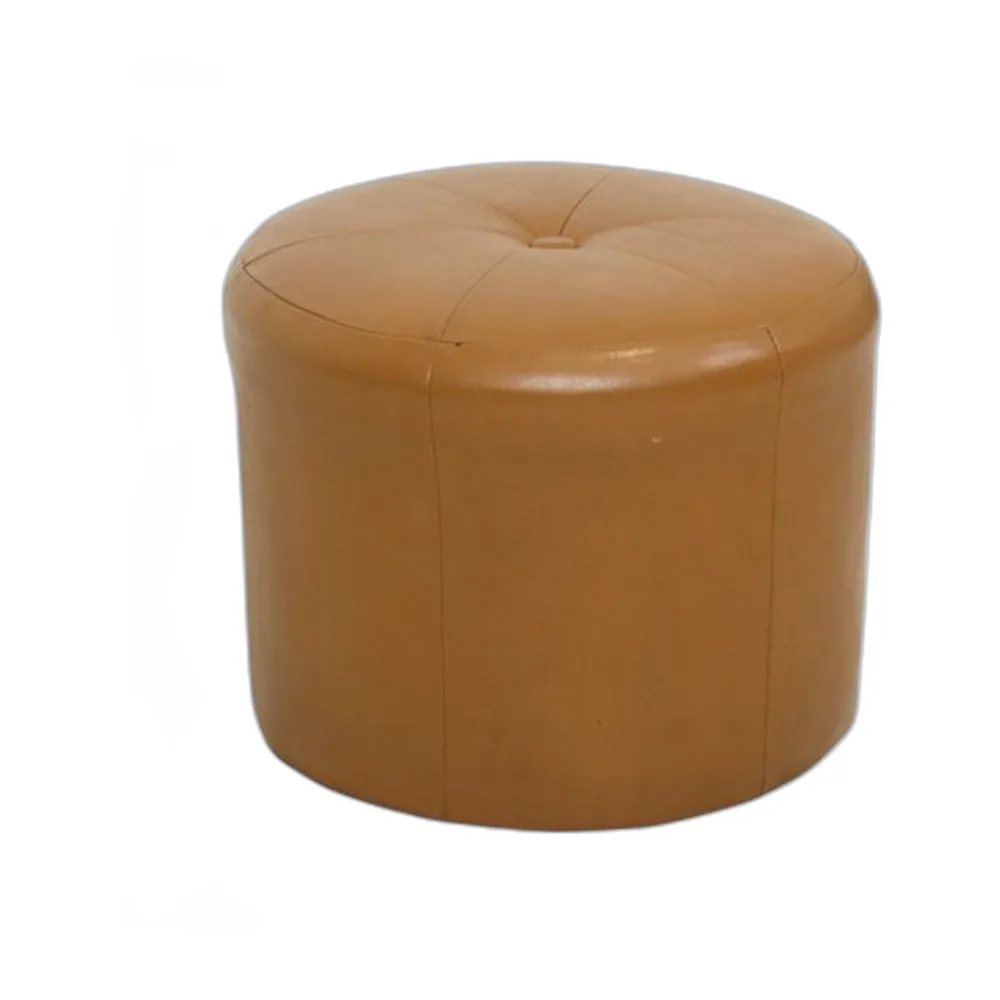 Runder Vintage Fußhocker aus Skai, 1960er