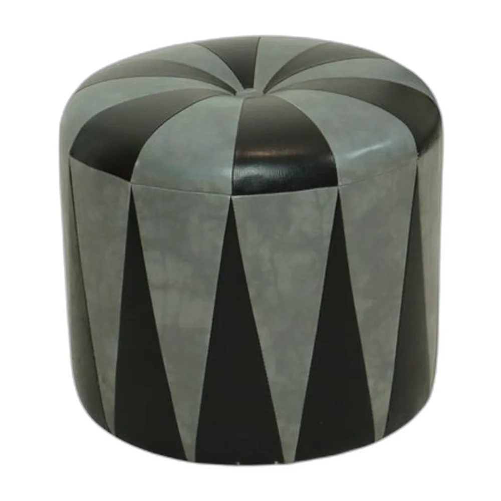 Runder Vintage Pouf, 1960er