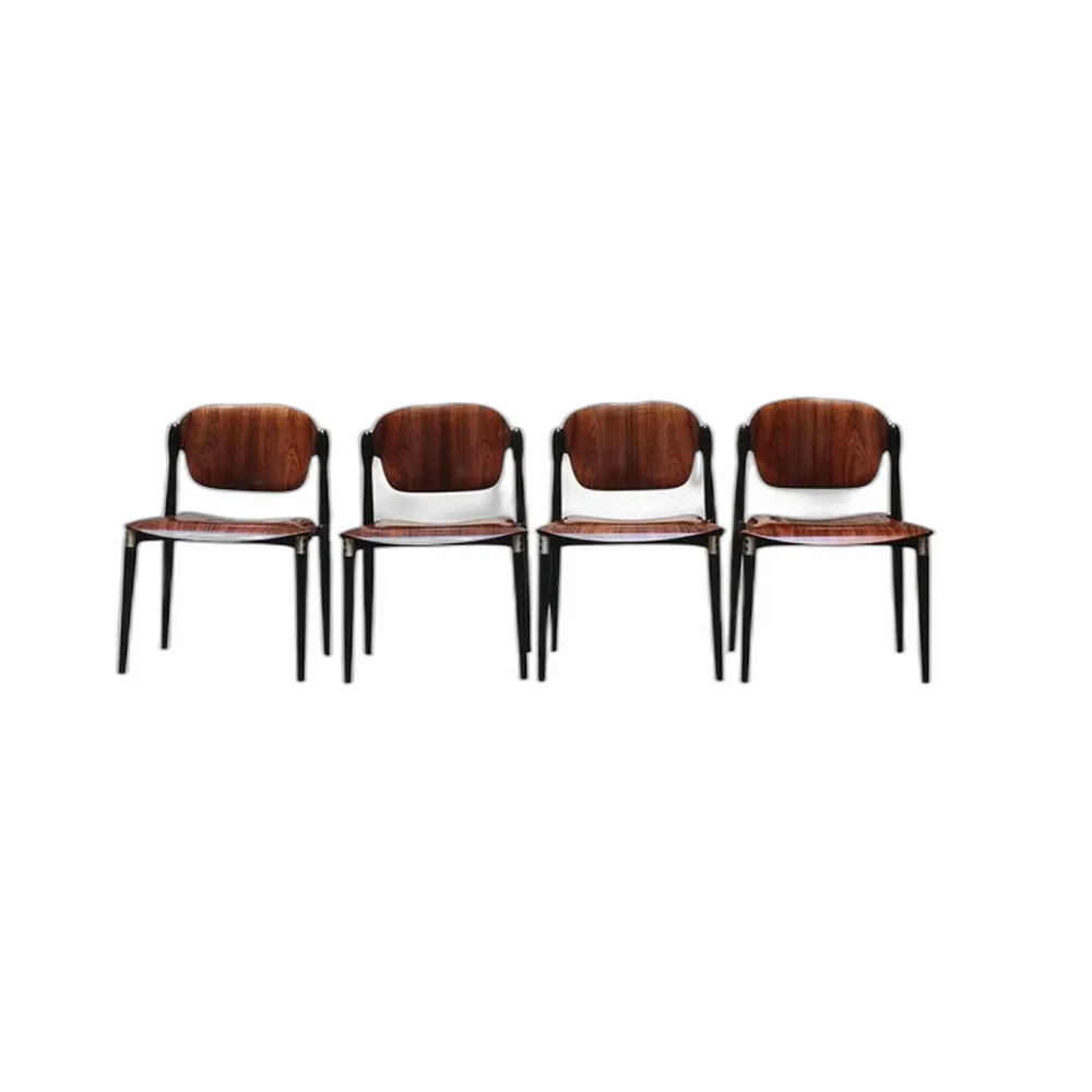 S83 Esszimmerstühle von Eugenio Gerli für Tecno, Italy, 1960er, 4er Set