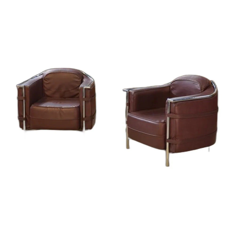 Sessel im Stil von Le Corbusier, 1970er, 2er Set