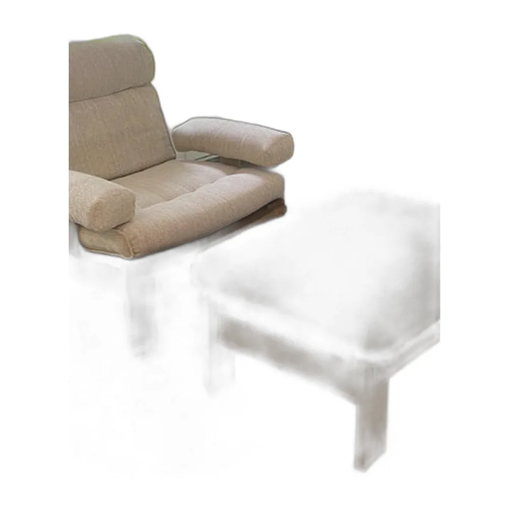 Set aus Sessel & Fußhocker von Rolf Benz, 1980er