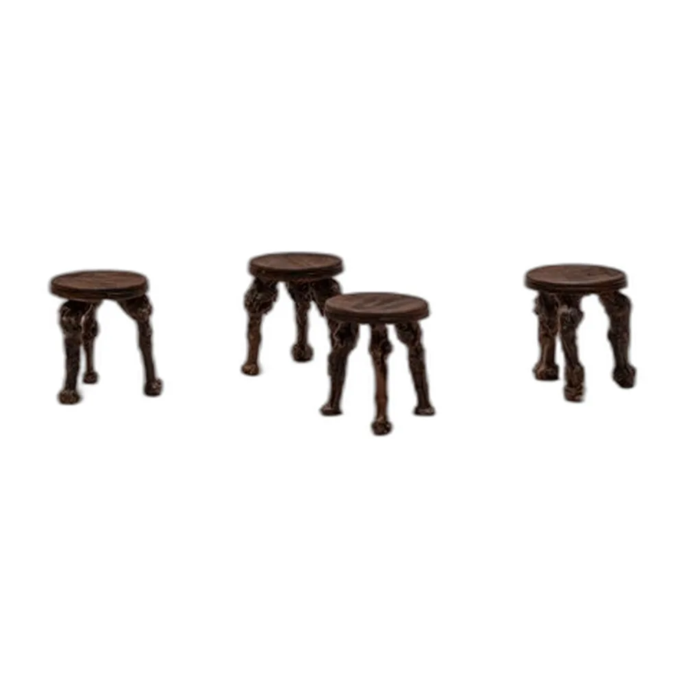 Skulpturale französische Vintage Hocker, 1960er, 4er Set