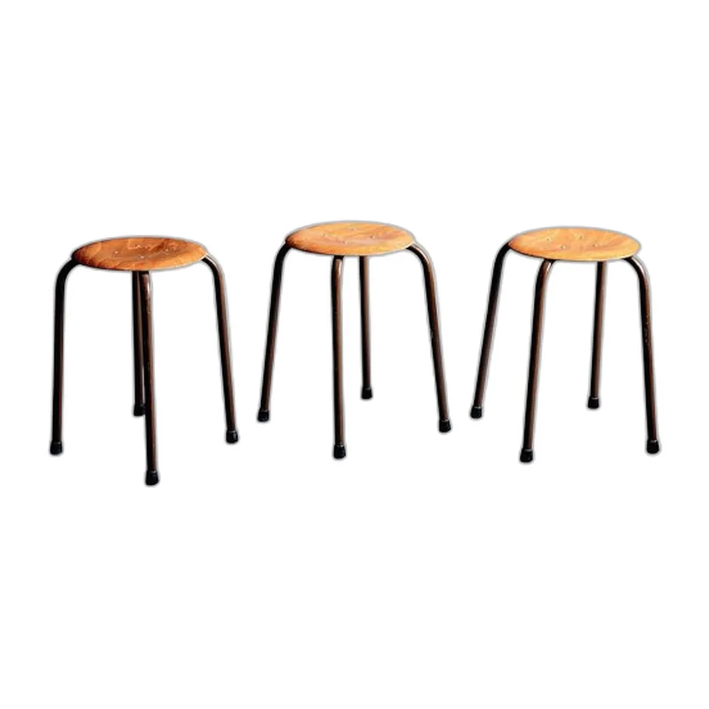 Stapelbare Vintage Hocker von Schell NV Belfeld, Niederlande, 1970er, 3er Set