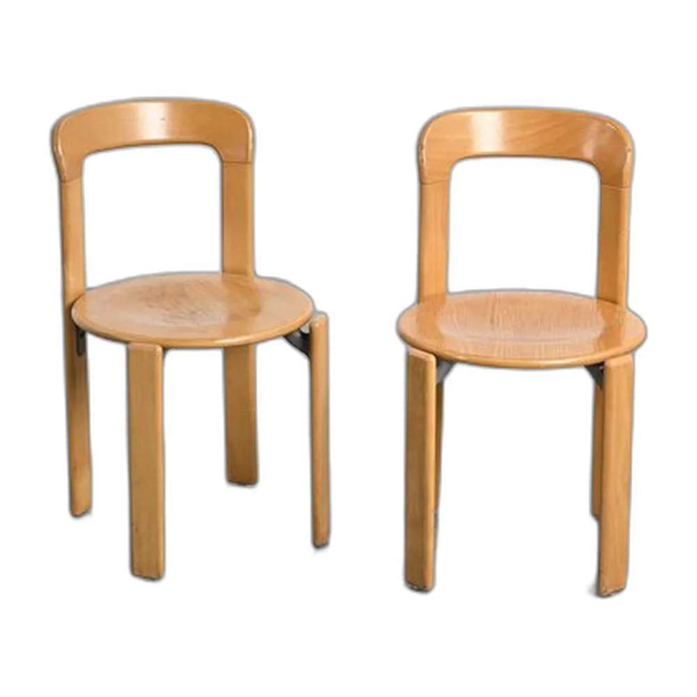 Stühle von Bruno Rey für Dietiker, 1970er, 2er Set