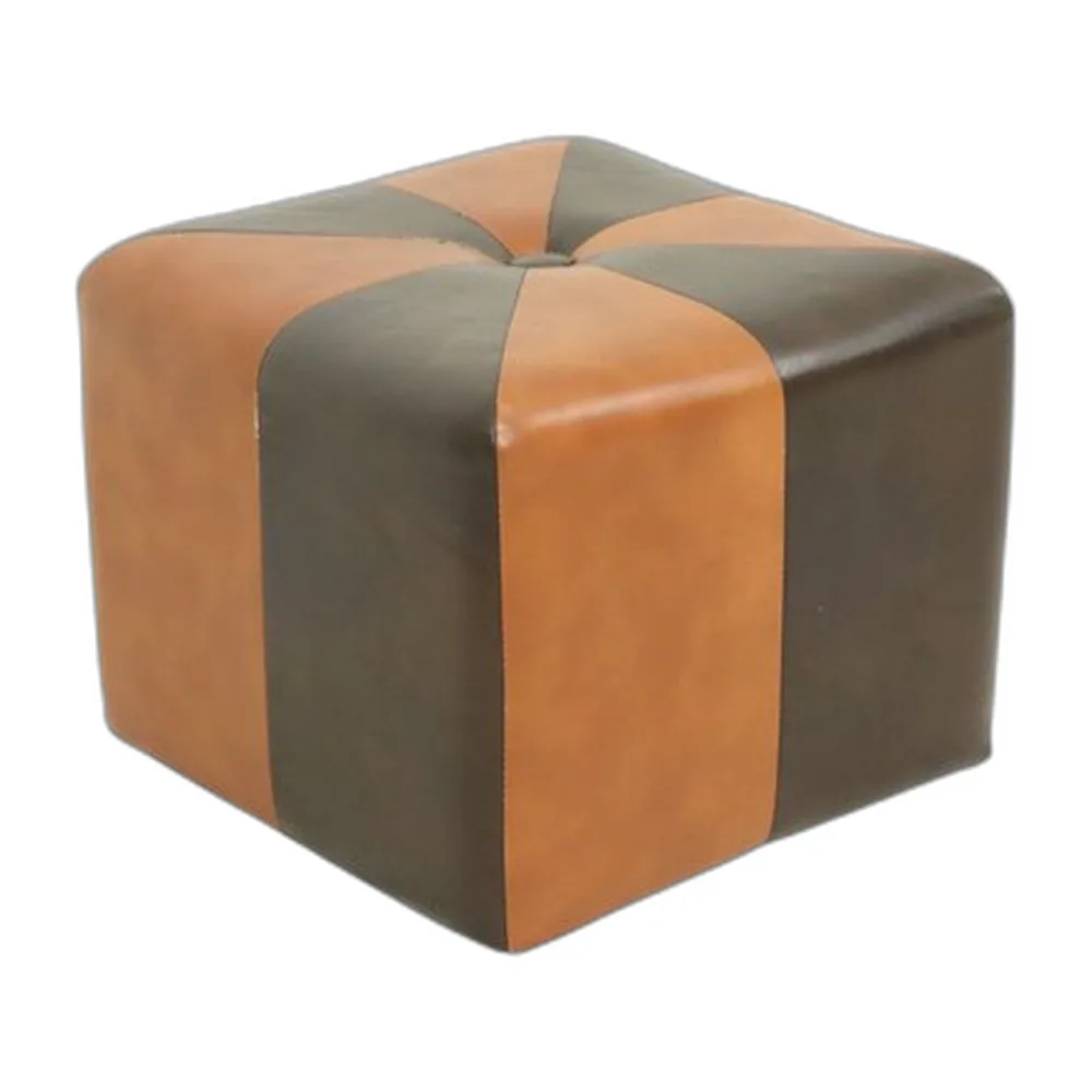 Viereckiger Pouf aus Skai & Kunstleder, 1960er
