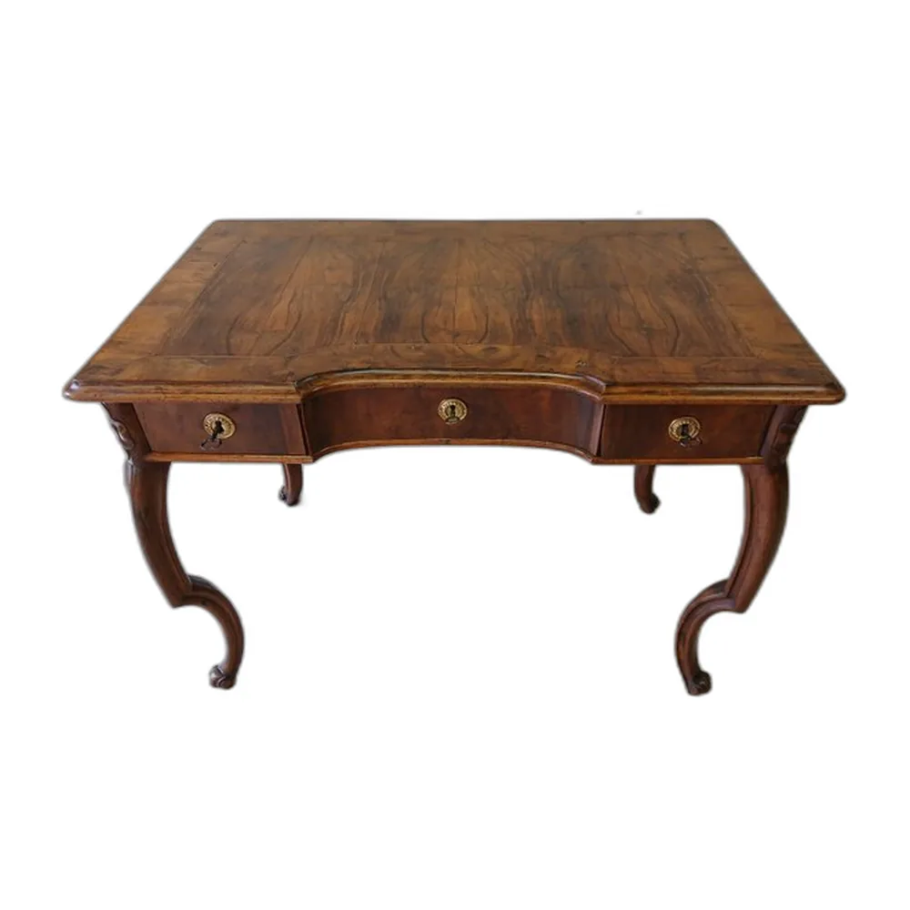 Antiker Schreibtisch aus Nussholz, 1800er