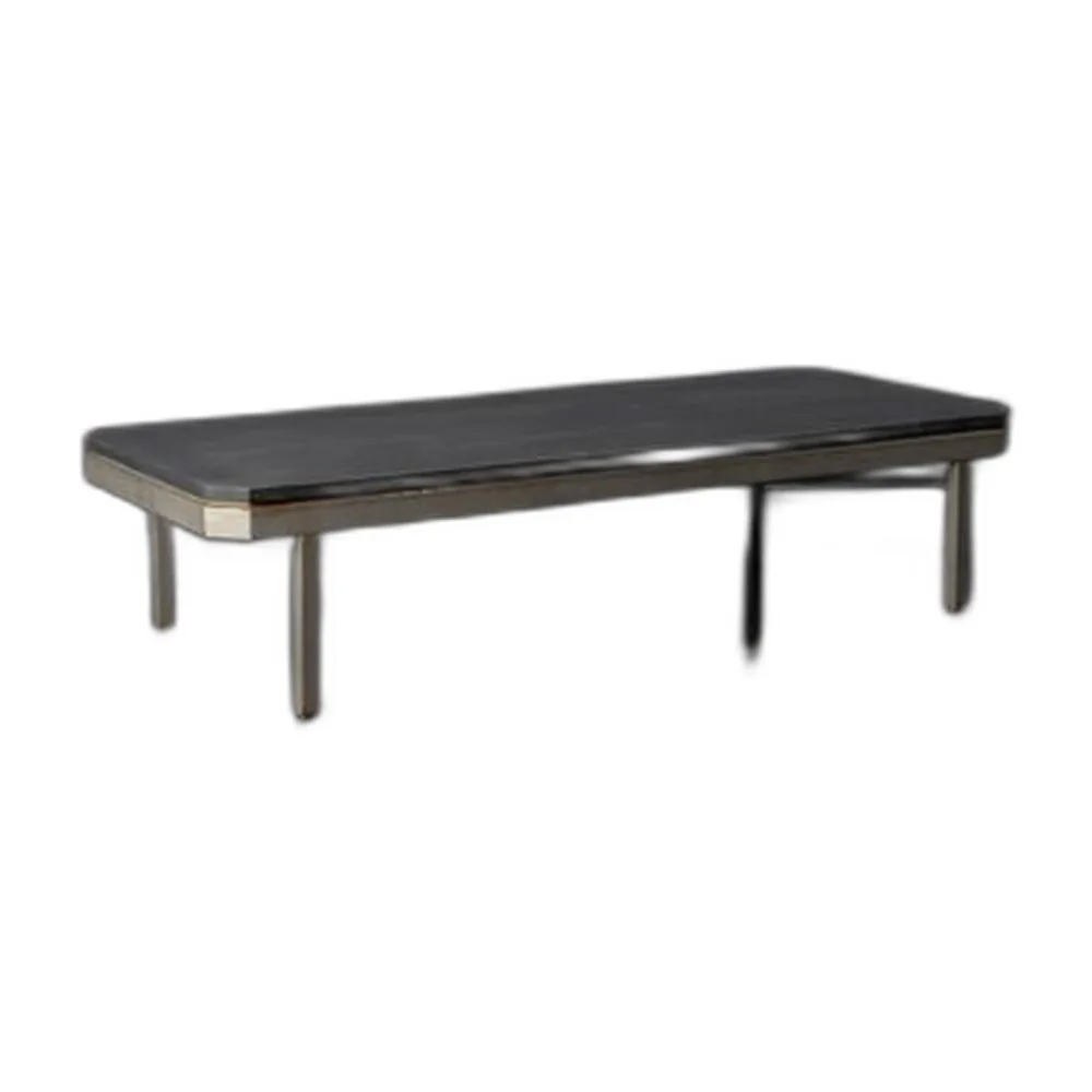 Architekten Couchtisch aus Metall und Holz, 1920er