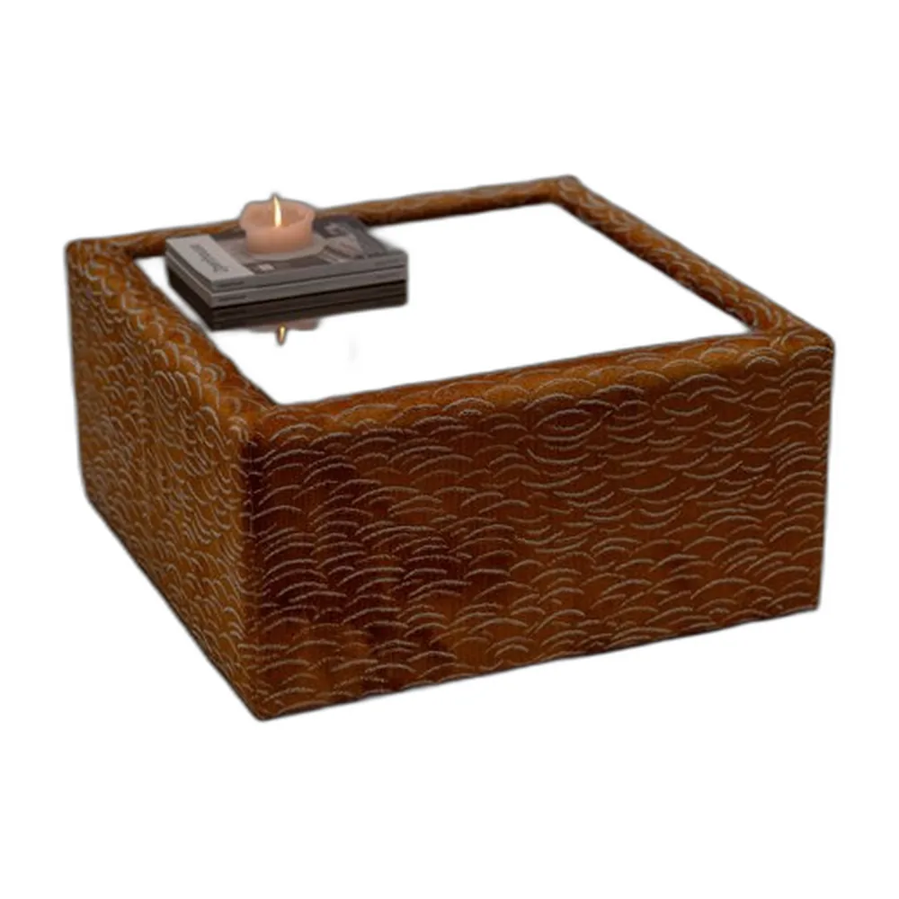 Couchtisch von de Sede mit Jacquard Bezug von Pierre Frey, 1970er