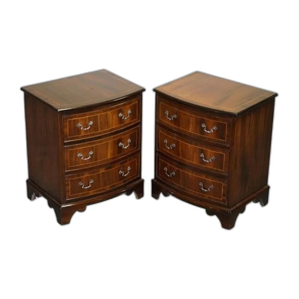 Englische Vintage Nachttische, 2er Set