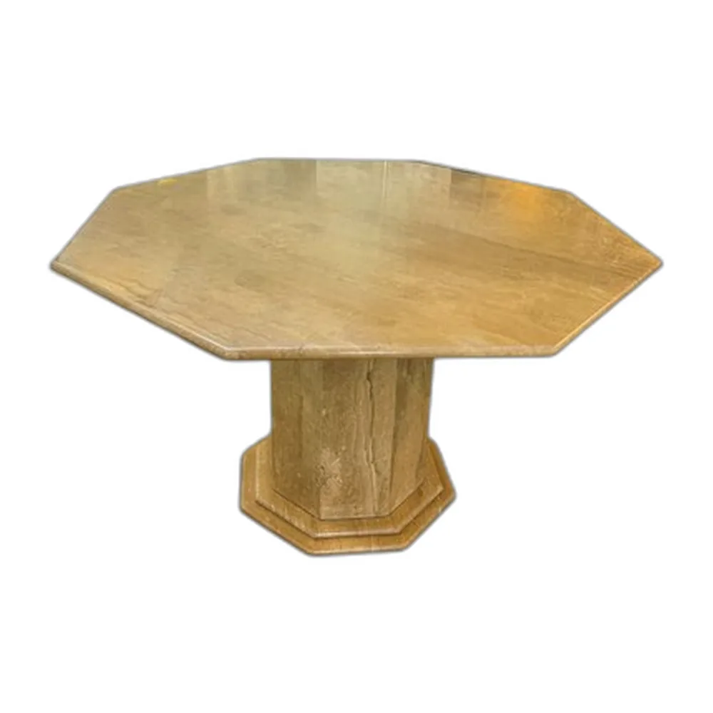 Italienischer Travertin Marmortisch, 1970er