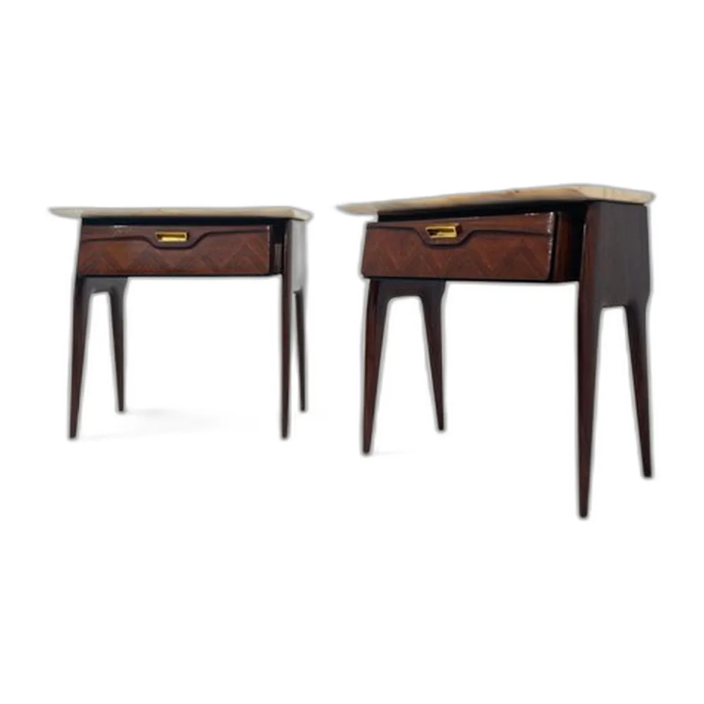 Mid-Century Nachttische von La Permanente Mobili Cantù, 1950er, 2er Set