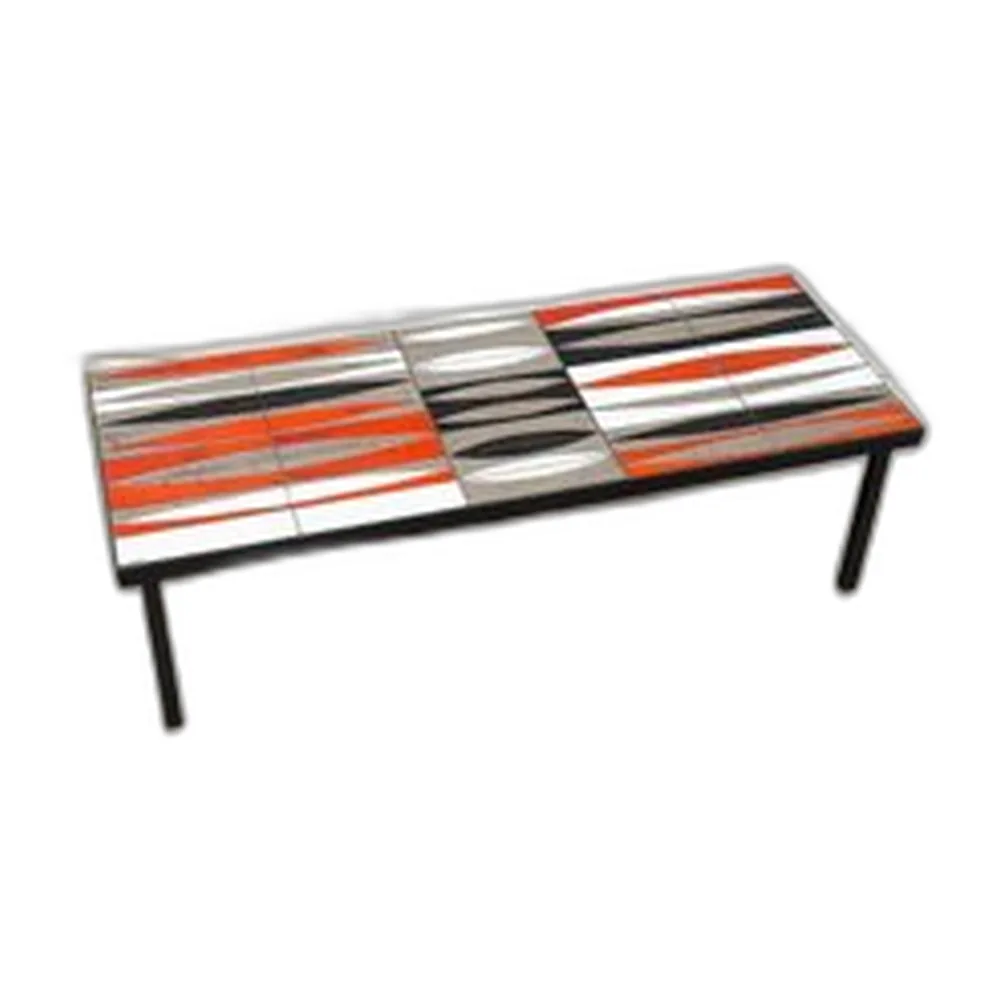 Navette Couchtisch aus Keramik von Roger Capron, 1950