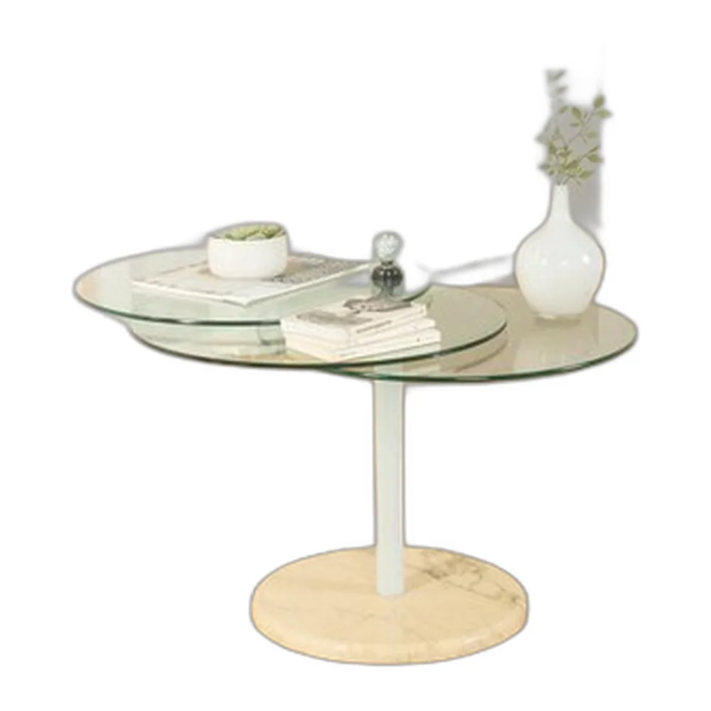 Postmoderner Vintage Beistelltisch aus Glas & Marmor