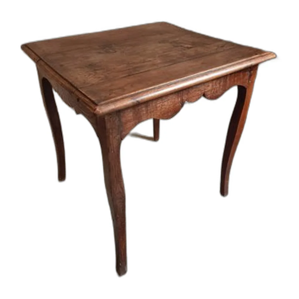 Provinzieller Louis XV Beistelltisch aus Eiche, 18. Jh