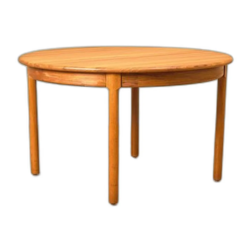 Runder dänischer Esstisch aus Teak, 1950er