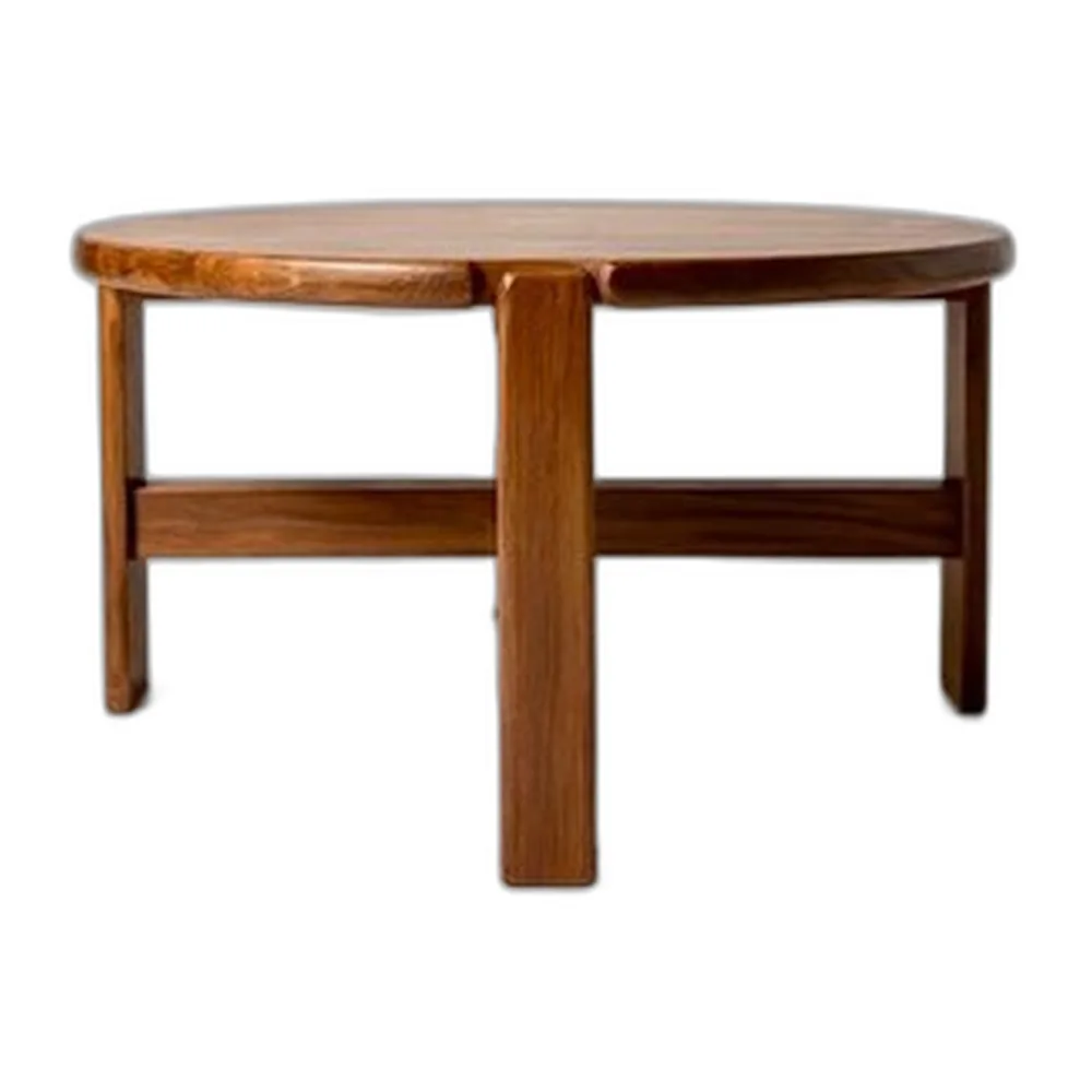 Runder Vintage Couchtisch, 1970er