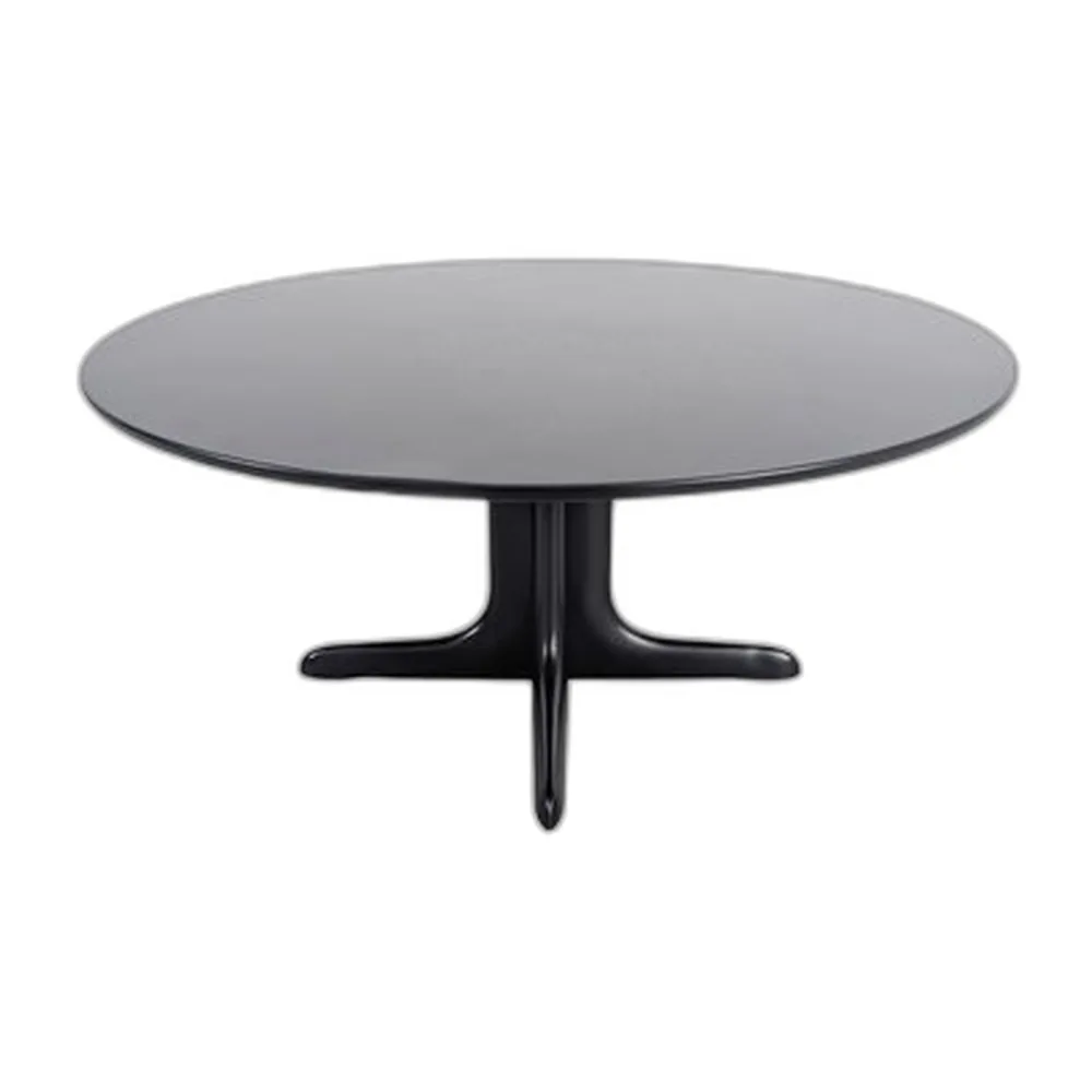Schwarzer Mid-Century Modern Esstisch, 1970er