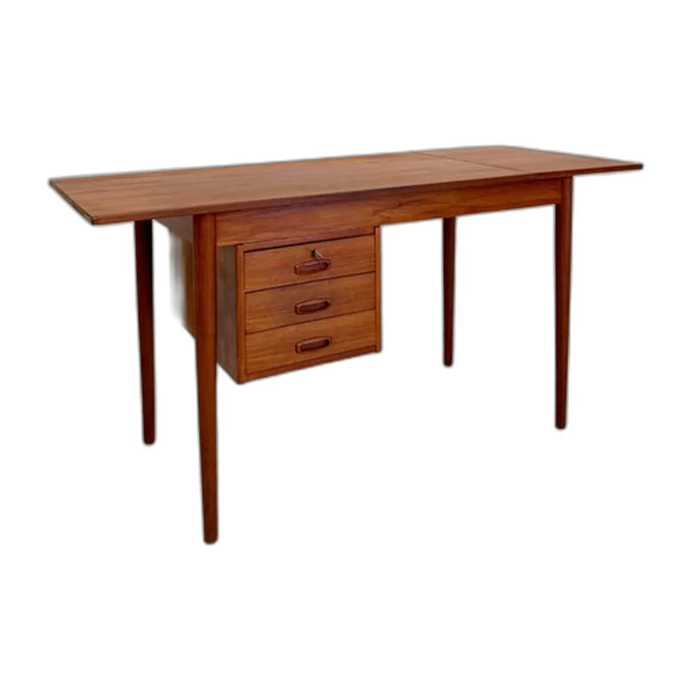 Teak Schreibtisch mit Verlängerungsplatte von Arne Vodder, 1960er
