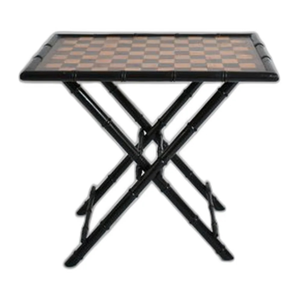 Tisch aus ebonisiertem Holz & Kunstbambus, 1960er