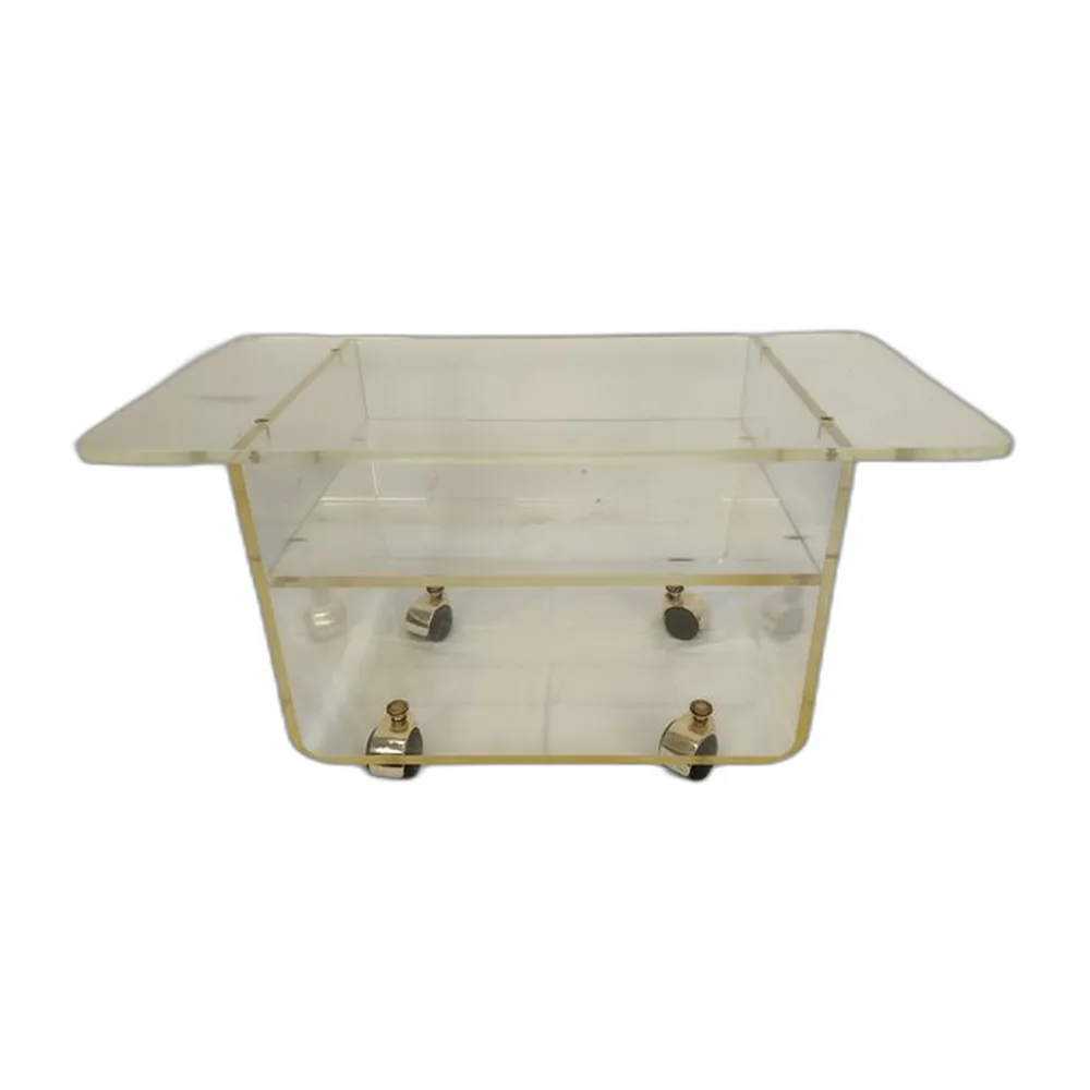Vintage Fernsehtisch aus Acrylglas, 1970er