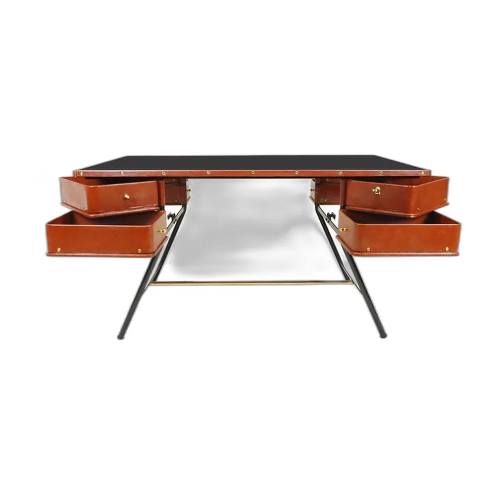 Vintage Schreibtisch von Jacques Adnet, 1950