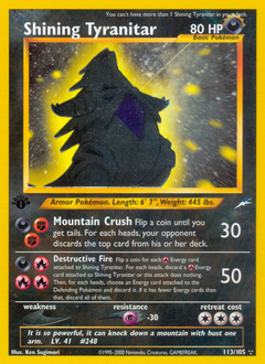 Shining Tyranitar Neo Destiny #113